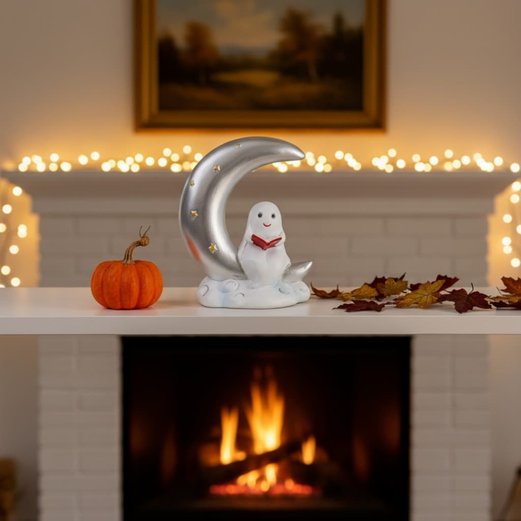 Livro De Leitura Fantasma Estatueta Versátil Halloween Estátua De Resistente Ornamento De Mesa De Alta Qualidade