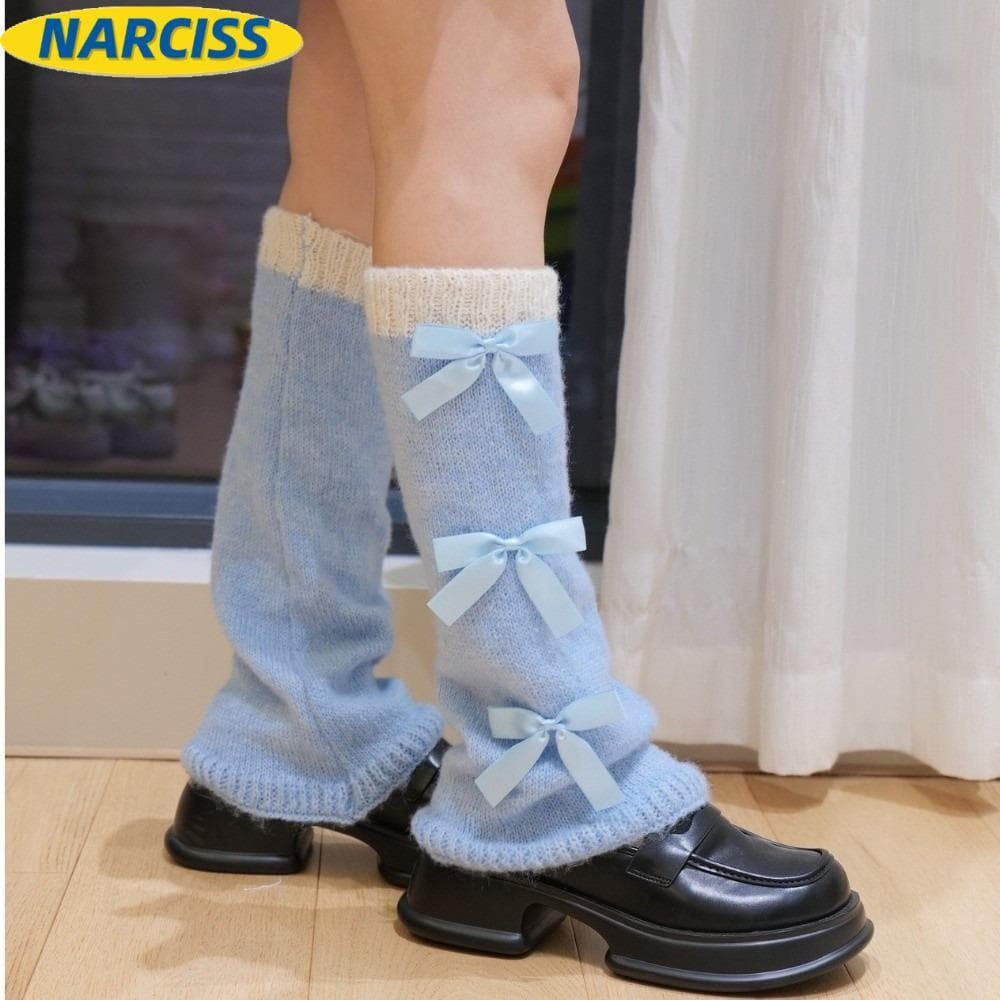 Meias De Perna NARCISSUSPW , Joelho Y2K Outono Inverno Altas De Malha Emagrecedoras Com Elasticidade