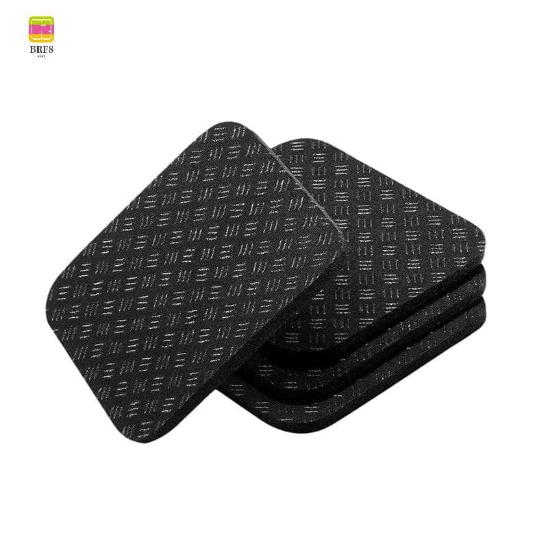 Dupla Face Antiderrapante Para Esteira De Bicicleta Ergométrica (4 Peças) , Tapete À Prova De Choque De Silicone , Almof