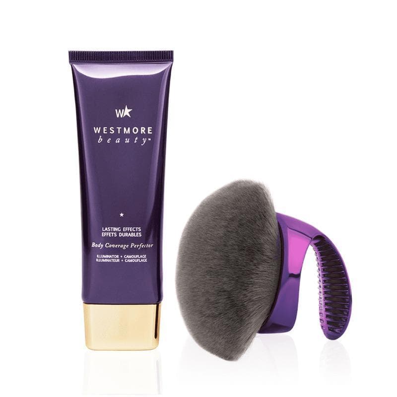 Westmore Beauty Body Coverage Perfector 3.5oz + Pincel Buffer Extra Grande - Maquiagem Corporal Impecável, Corretivo par