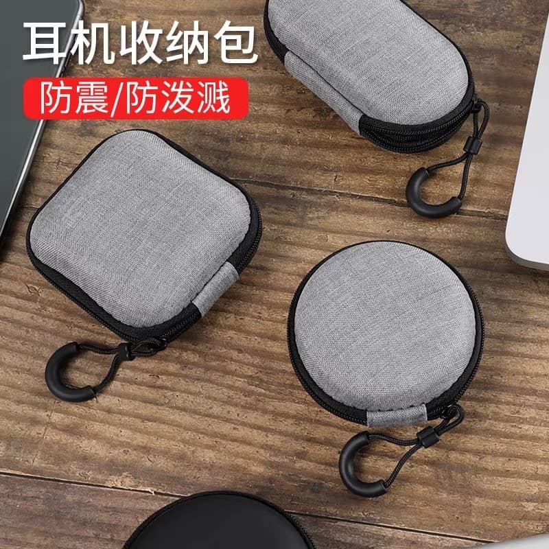 Caixa de armazenamento de fone de ouvido Cabo de dados Mini bolsa de armazenamento U Disk U Shield com fio Bluetooth Fon