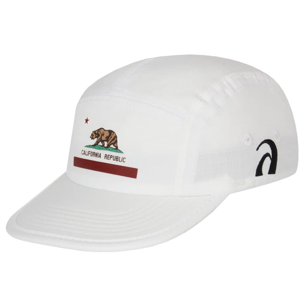 BONÉ SURF ALIVE FIVE PANEL CALIFORNIA REPUBLIC WHITE