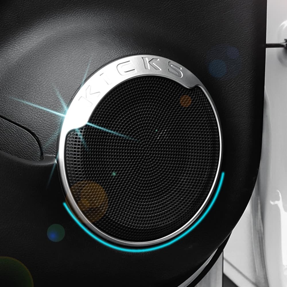 Para Nissan Kicks 2017 2018 2019 2020 2021 Acessórios de Decoração para Alto-falante de Porta de Carro com Adesivo 2CT8