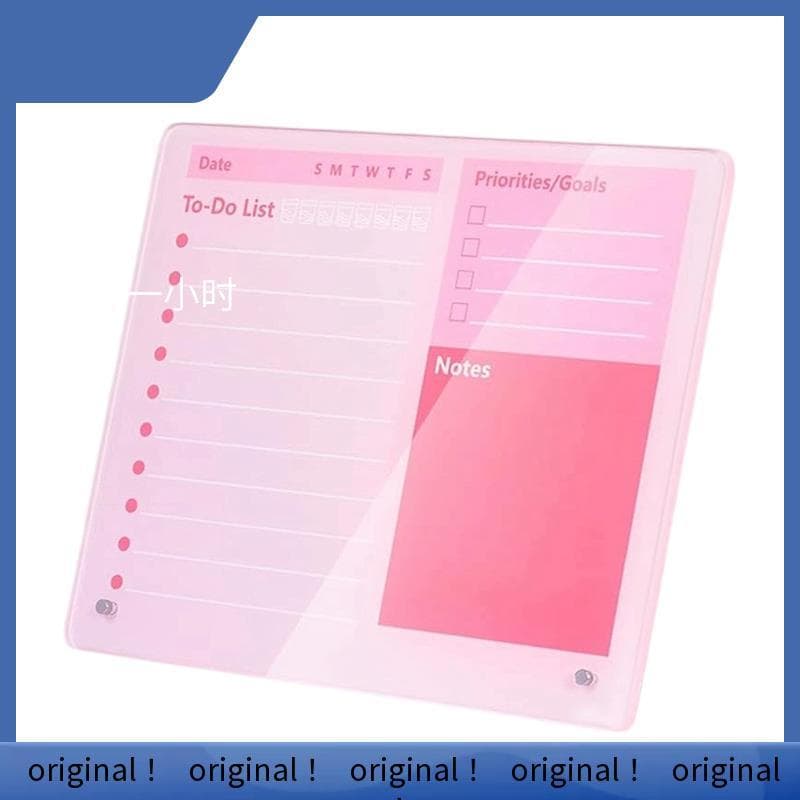 Placa Acrílica De Apagamento A Seco 15.7x11.8 , Quadro Branco De Mesa Sem Moldura Com Suporte , Planejador De Lista De T