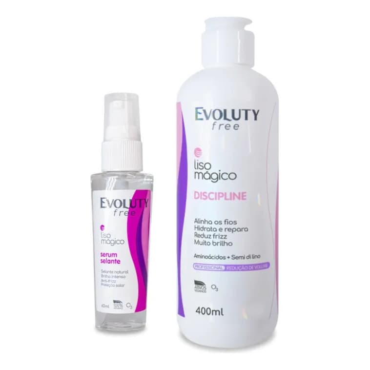 Combo Liso Mágico Evoluty Free Proteção Térmica (2 Produtos)