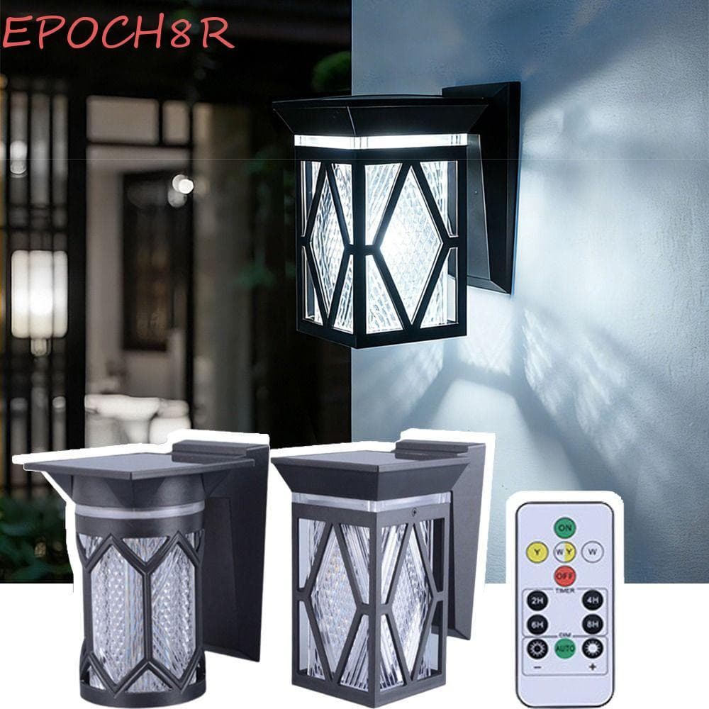 Luzes De Parede Solares EPOCH8R , Lâmpada Solar LED Redonda/Quadrada À Prova D'água , Arandela Inteligente Com Controle