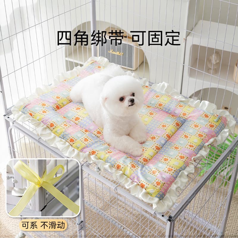 Tapete de algodão fofo para cachorro, gaiola para cachorro, tapete de dormir para animais de estimação, cama para cachor