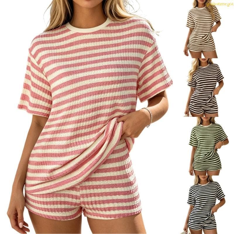 gotitonmegot 2 Conjuntos Lounge Para 2 Combinando Shorts Curta E Calças Bolso