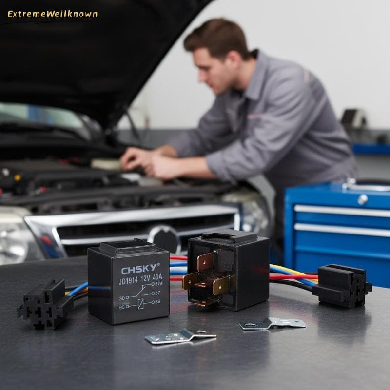 Relé Automotivo Resistente Do 12V 24V 5Pin Carro 40A Com Chicote Para Comutação De Energia Veículo