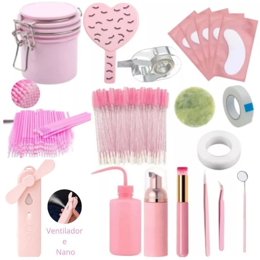 Kit Completo Extensão e Alongamento Cílios Fio a Fio Profissional e Iniciante