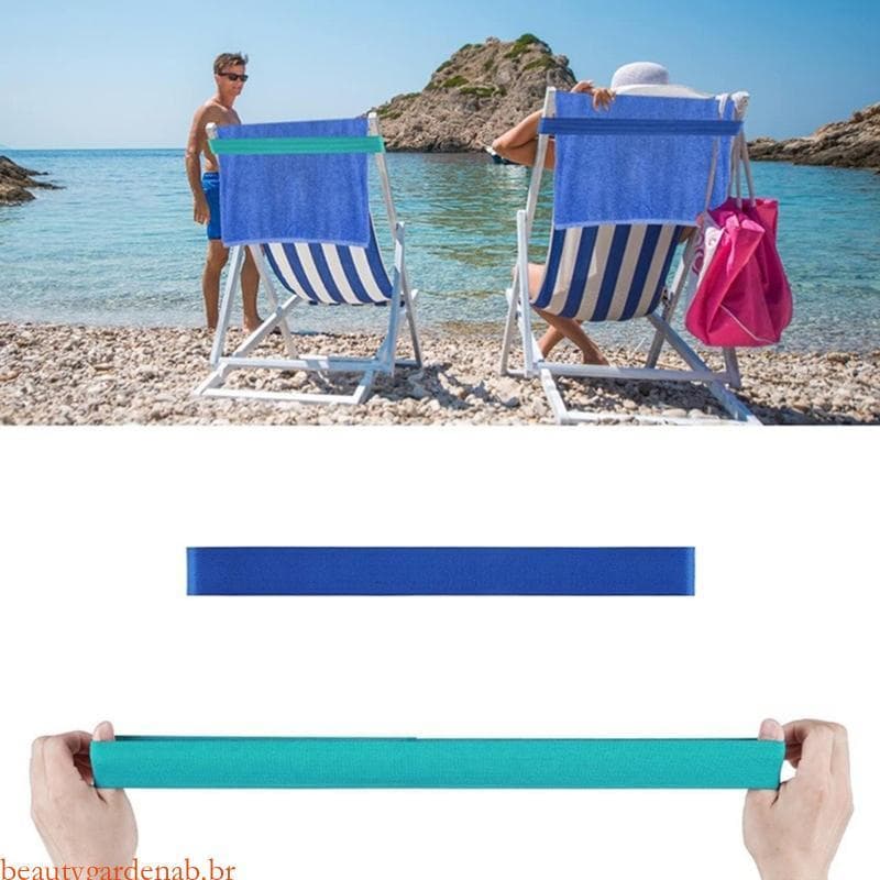 beautygardenab Prático Clipe Toalha Elástico Cinta Cadeira Praia Faixa Para Espreguiçadeiras Piscina Cadeiras A