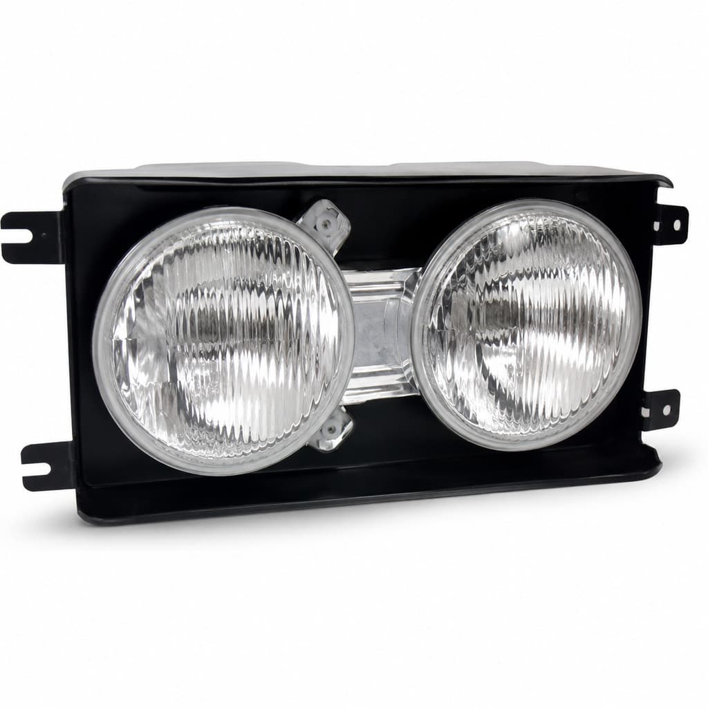 Farol Mercedes Benz 1714 1215 1618 1718 Duplo Redondo Lente Vidro Lampada H1 Direito Esquerdo Cara Chata 2000 2012