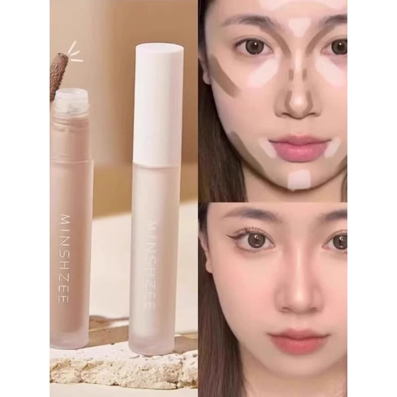 Lágrima sulco linhas nasolabiais iluminador líquido iluminador Facial olheiras corretivo capa manchas poderosa caneta co
