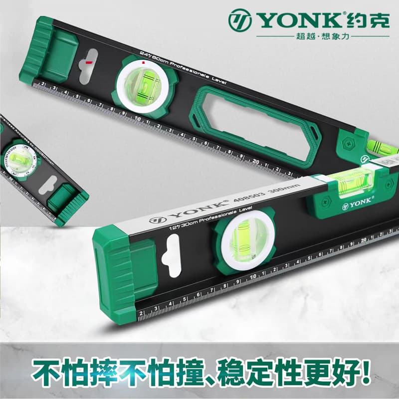 York liga de alumínio nível de espírito alta precisão resistente Multi-função 6080 nível de bolha instrumento de medição