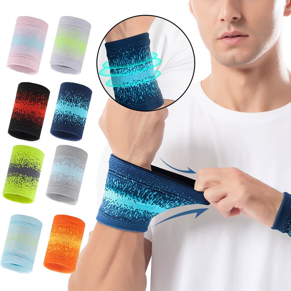 1 Peça Cinta De Malha Esporte Fino Sweatproof Respirável À Prova De Poeira Anti Entorse Yoga Envoltório Suporte De Pulso