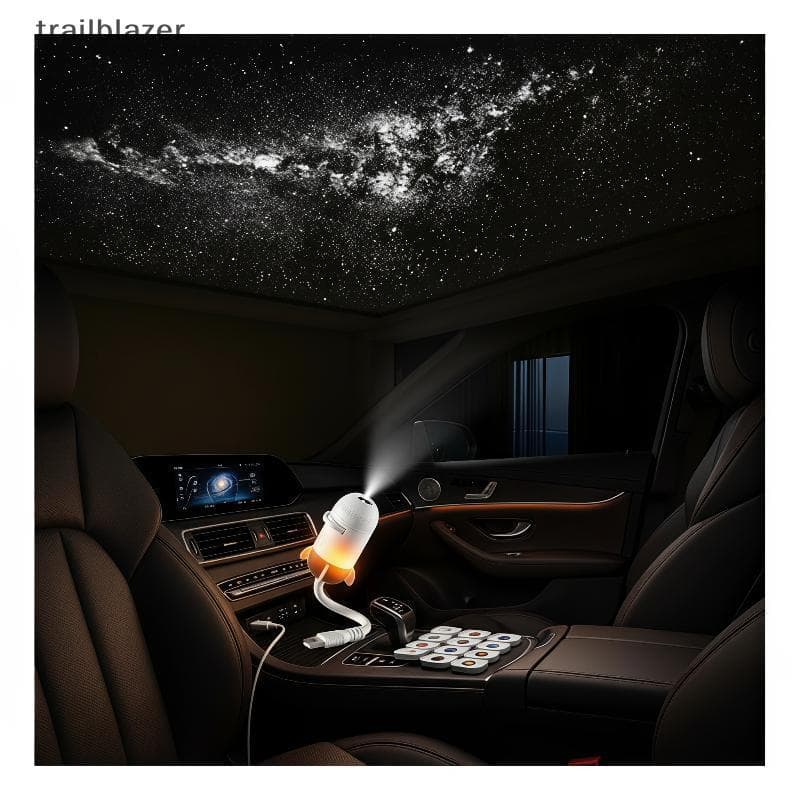 Luz Ambiente USB 2 Em 1 , Ampla Faixa De Projeção , Lâmpada De Atmosfera Regulável Para Carro , Acampamento , Decoração