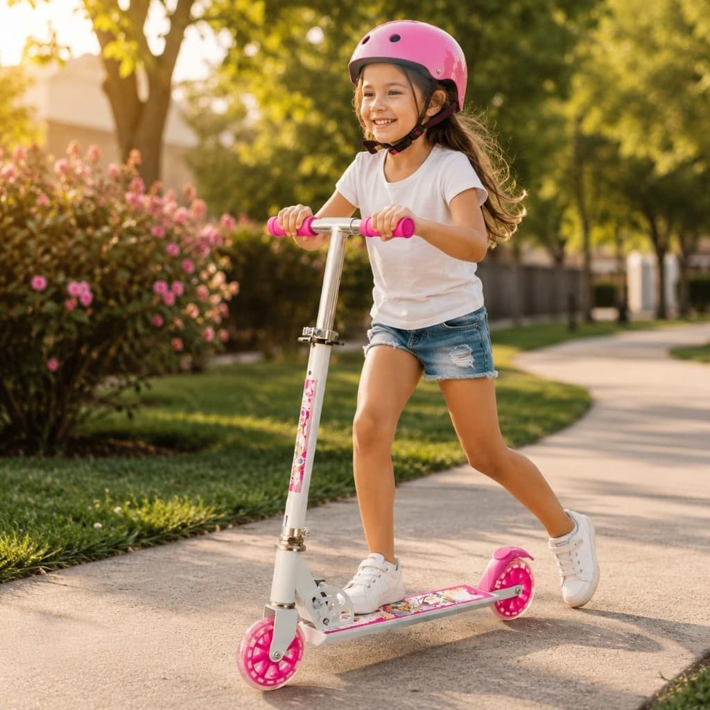 Mini Patinete Infantil Led Brilhantes Criança Andador Equipamento Passeio Veiculo Transporte