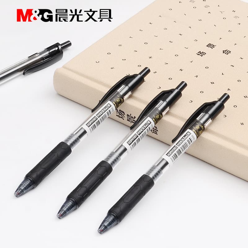 Chenguang Press Gel Pen Gold Produto H1801 Uso do aluno Exame Carbono Preto Caneta à base de água Caneta de assinatura 0