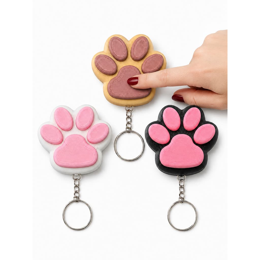 Chaveiro Clicker Patinha Sensorial Antistress Fidget Toy Botões de Apertar