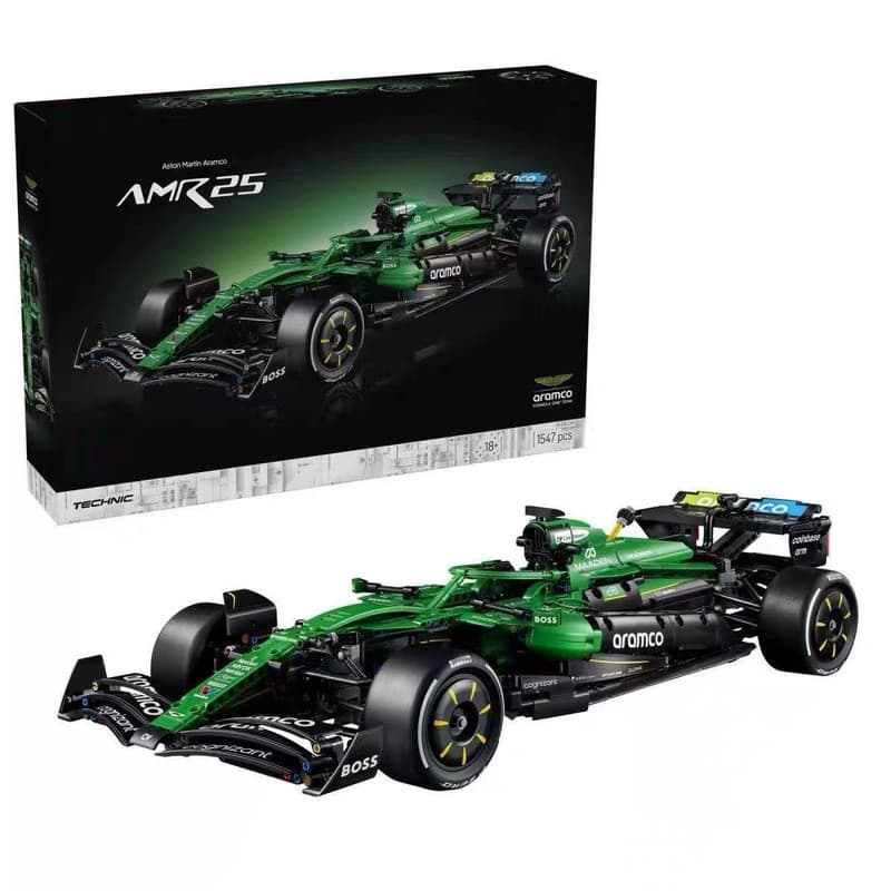 1547 pçs novo Arston Martin F1 fórmula carro transporte rápido compatível Lego grupo mecânico montado bloco de construçã