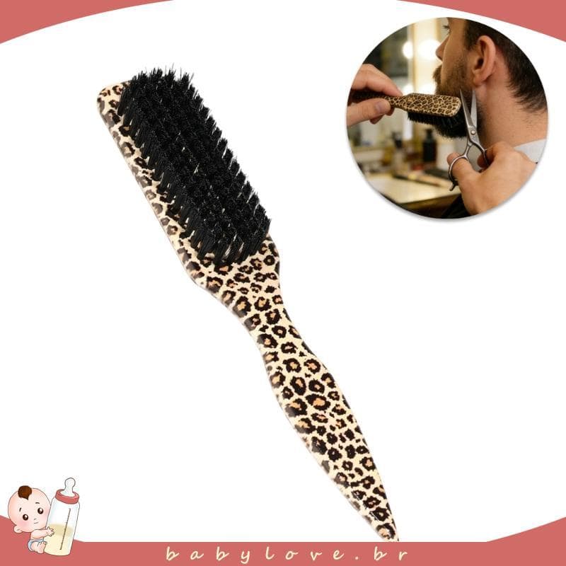 Escova Moderna Para Barba Com Estampa De Leopardo BABYLOVE Alça Estendida Projetada Aparar E Desembaraçar Precisos