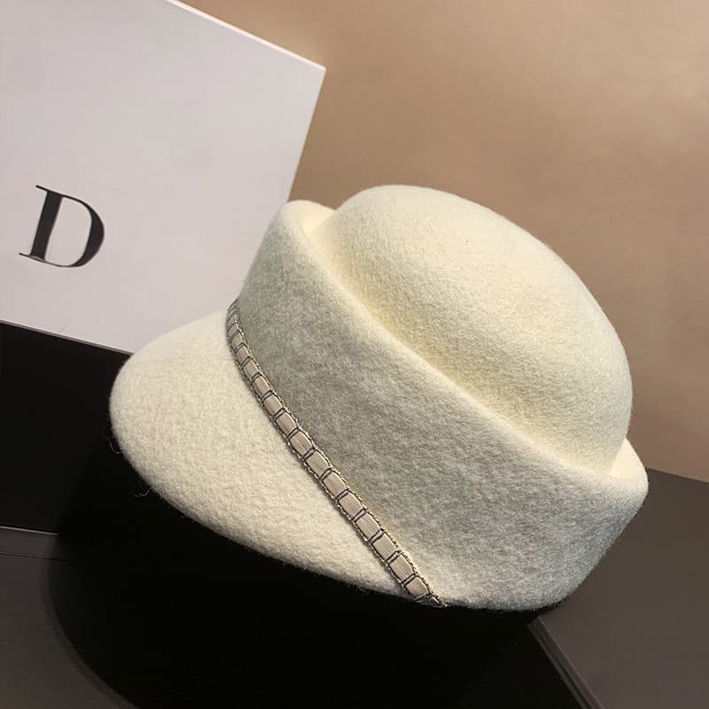 Moda francesa cinto quente boina de lã feminino outono inverno boné de pico Retro pintor chapéu All-Match chapéu de cava