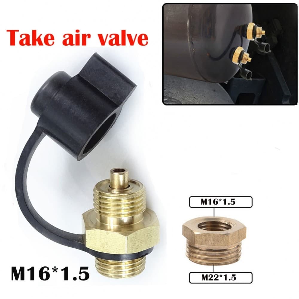 Tome O Conector Do Tanque De Ar Da Válvula Para A Junta De Entrada M16x1.5 Prata Novo