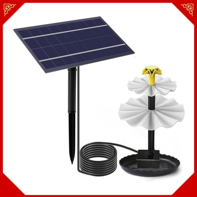 Banho De Pássaros De 3 Camadas Com Bomba Solar , Fonte DIY Destacável E Adequada Para , Decoração De Jardim , Ao Ar Livr