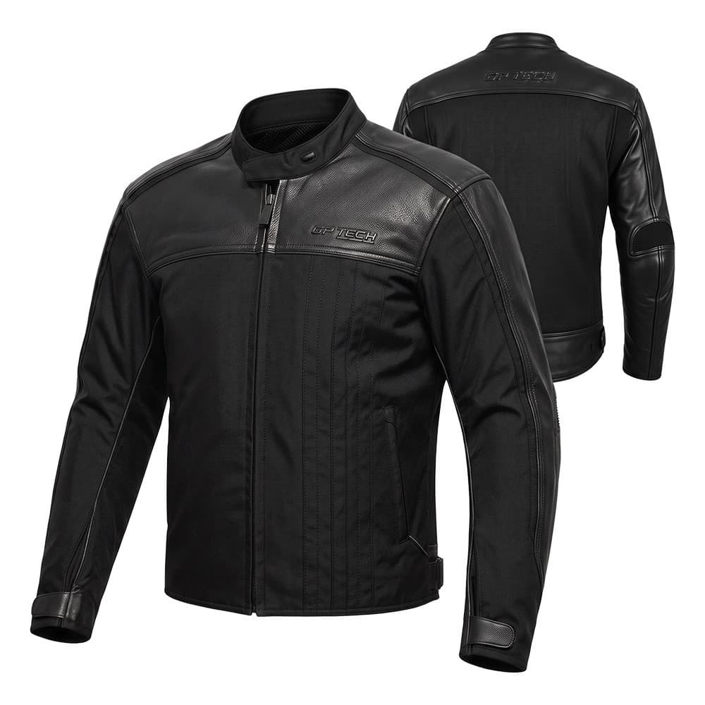 Jaqueta Couro Motociclista Gp Tech Nero Veloce C/proteções