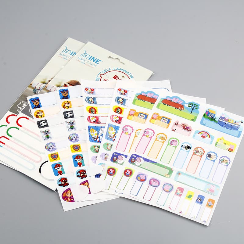 Adesivos de Nome Coloridos Personalizados com Desenhos Animados, Tiras de Nome Resistentes a Rasgos, Adesivos de Nome Co