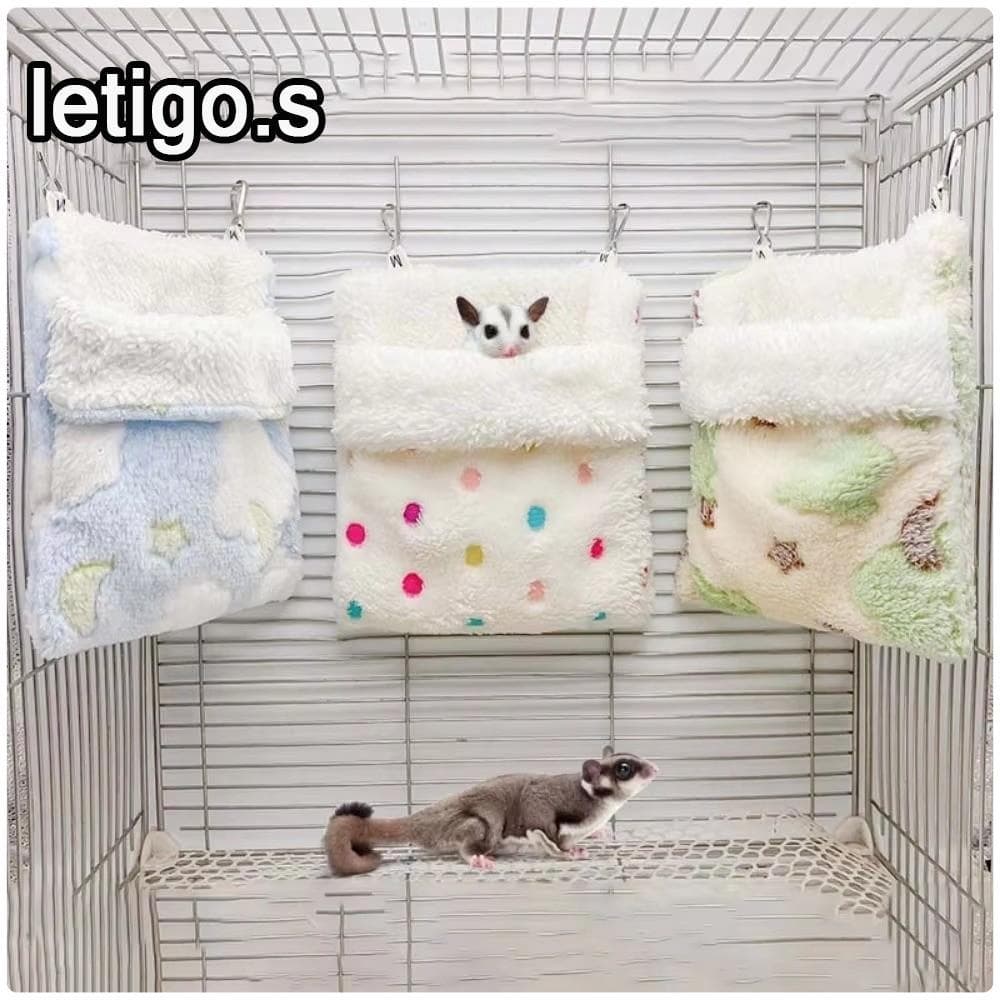 [LETIGO] Rede De Hamster , Bolsa De Dormir Quente E Confortável Para Planadores De Açúcar , Saco De Rato Macio De Pelúci