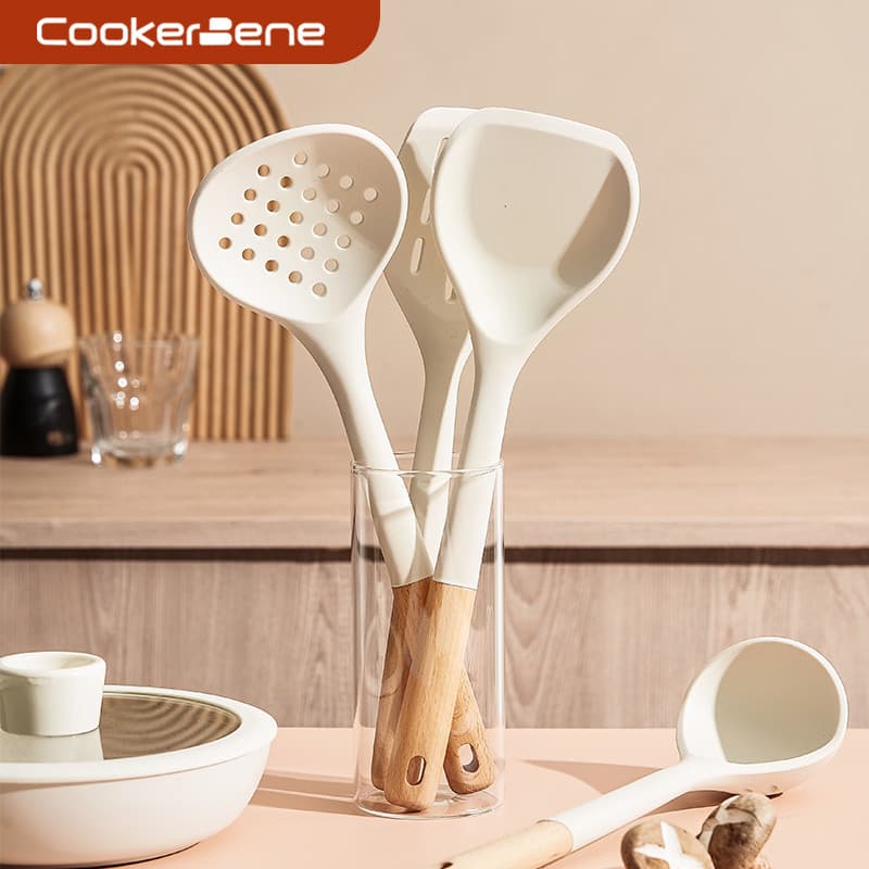 Espátula de silicone macio Panela antiaderente Espátula especial Silicone de qualidade alimentar Espátula de cozinha res