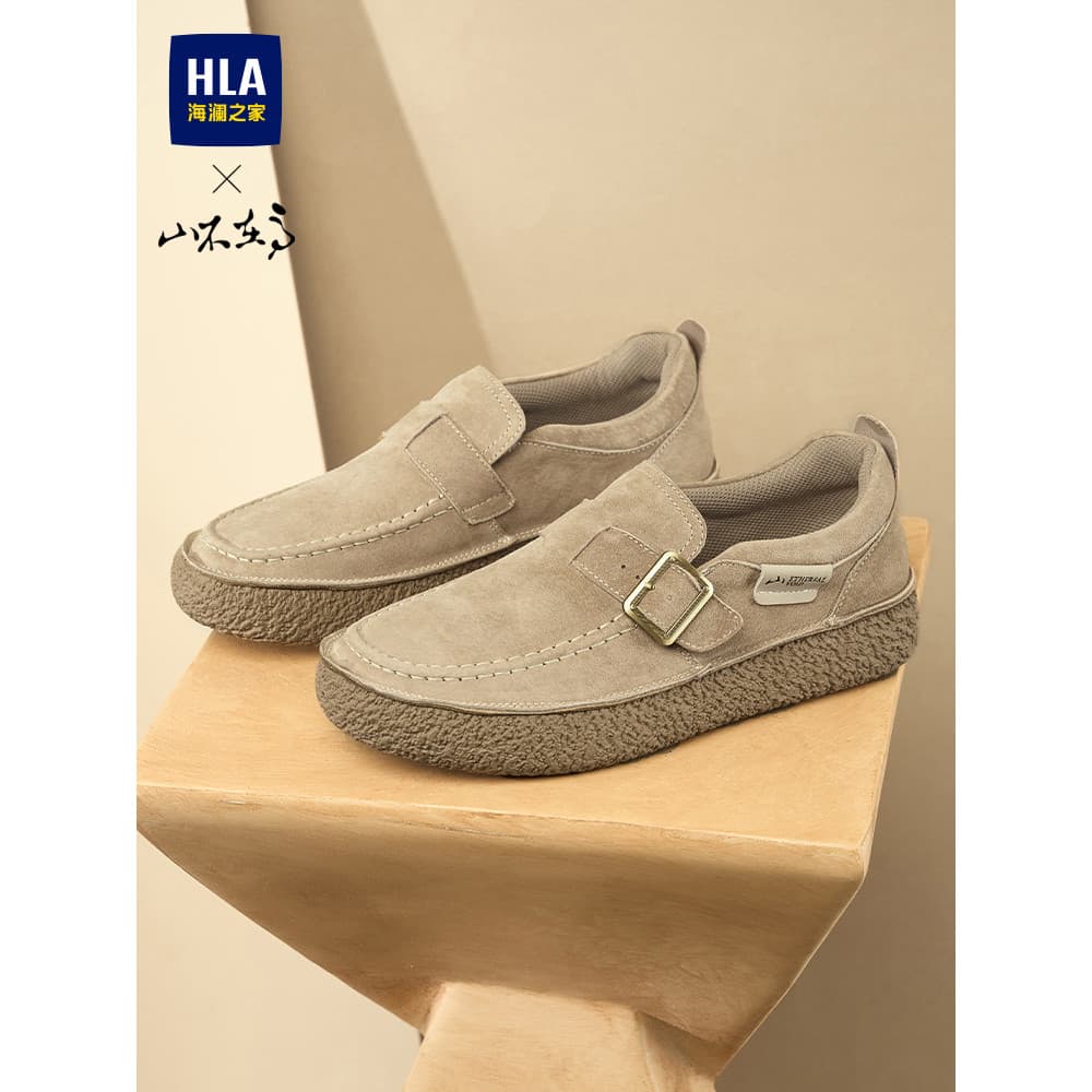 HLA/Hailan House Sapatos Masculinos 2026 Outono Novo Estilo Sapatos Casuais Homens Britânicos Retro Moda Treinamento Pla
