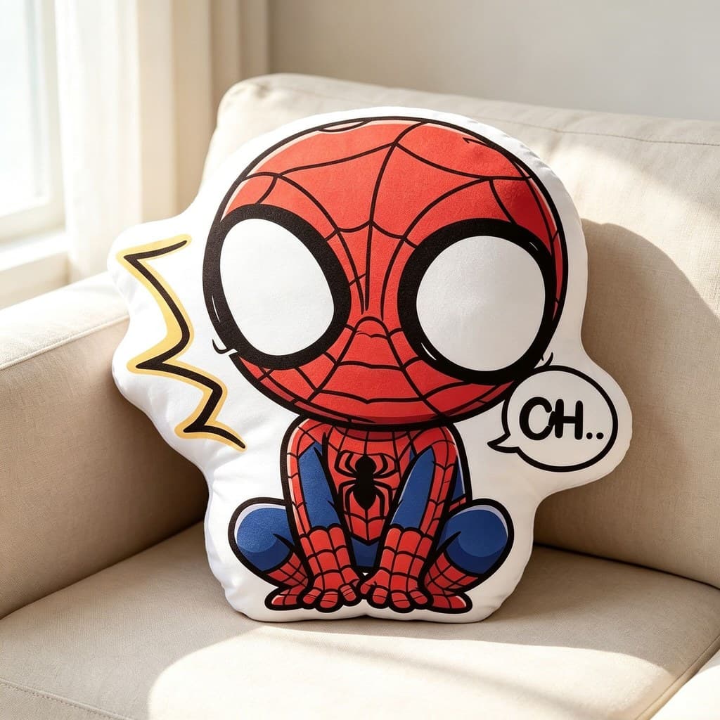 Bonito dos desenhos animados homem-aranha forma travesseiro sofá decorações quarto das crianças presente criativo
