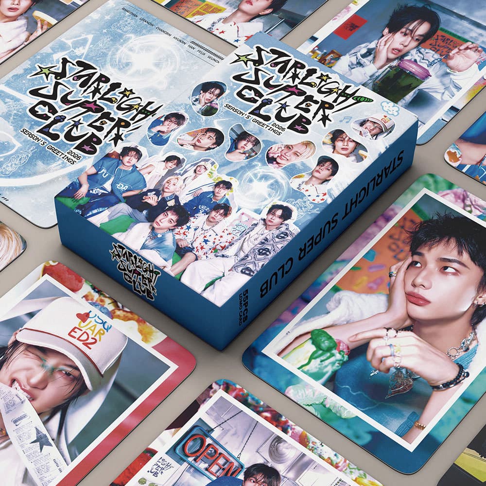 55pcs/box Straykids Photocards 2026 Starlight Super Club KPOP LOMO Carrinho 0XUY