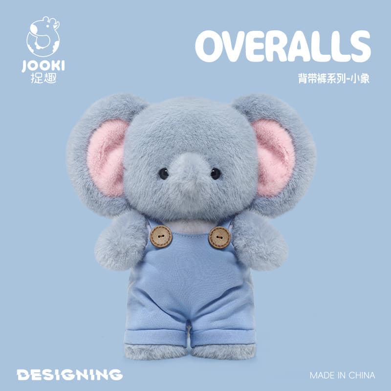 Novo macacão bebê elefante brinquedo de pelúcia bonito boneca dormir travesseiro menina pequena boneca presente