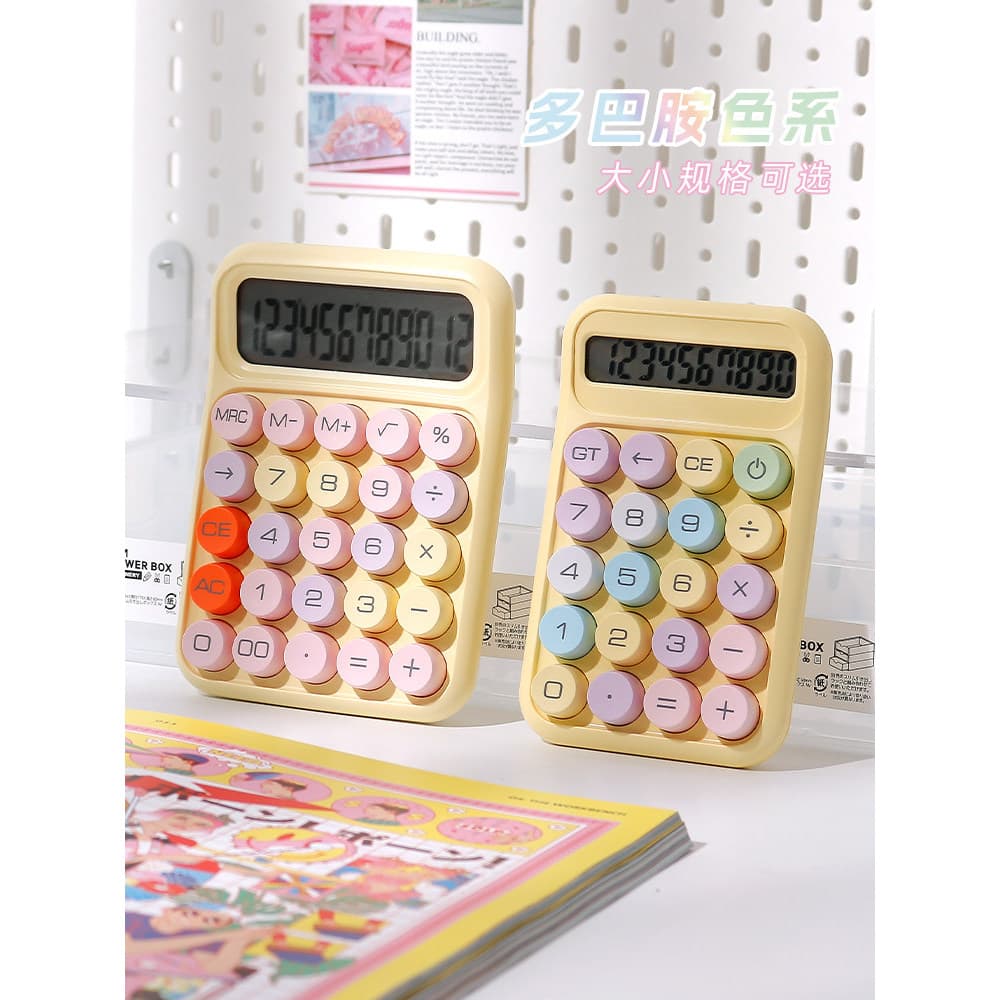 Nijia papelaria dopamina calculadora colorida estudante bonito teclado flexível computador contabilidade financeira uso