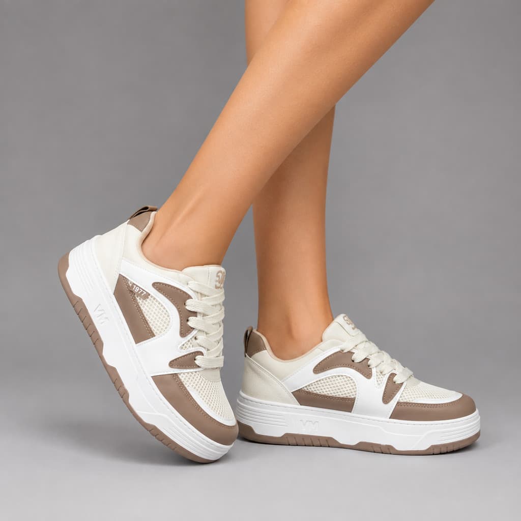 Tênis Casual Feminino Via Marte Solado Alto Plataforma Confortável Estilo  Original