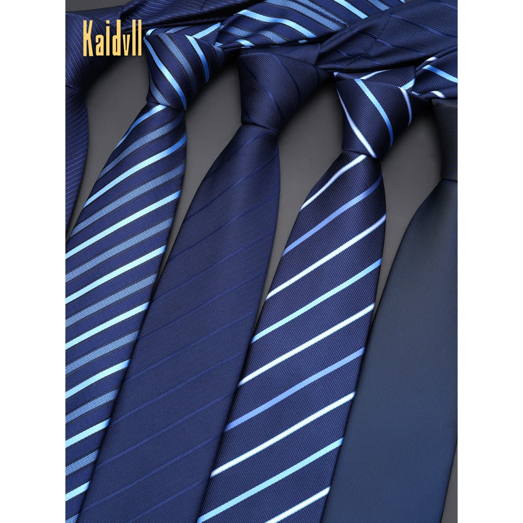 Gravata casamento noivo preto azul listras de alta qualidade feitas à mão gravata Formal camisa terno gravata masculina