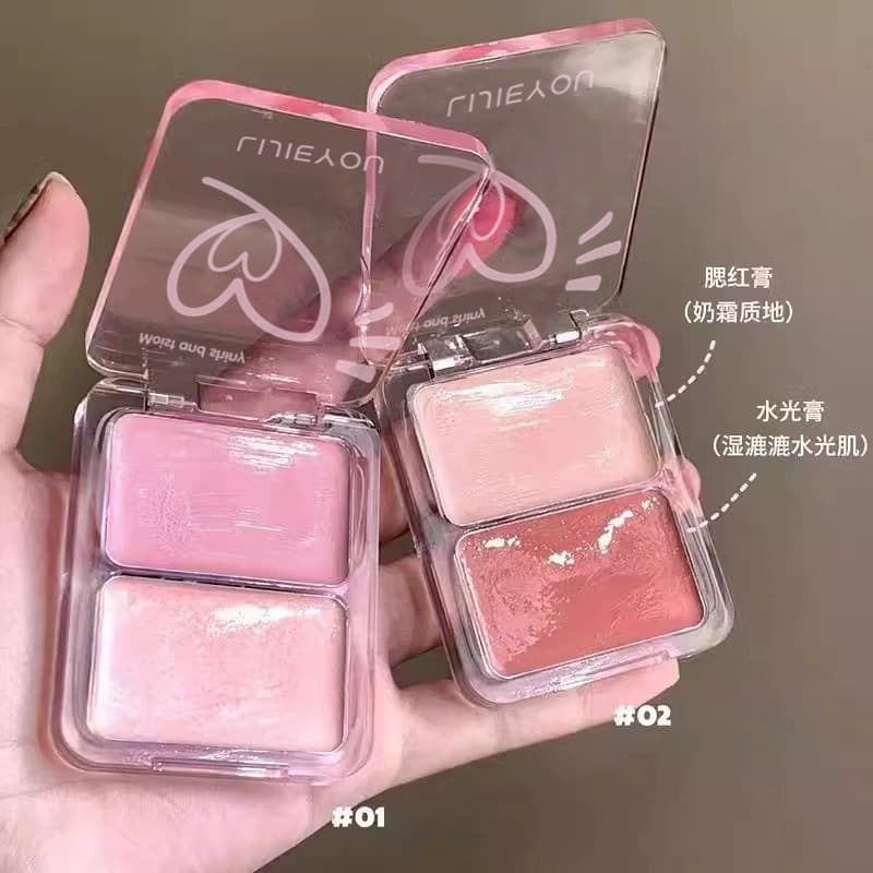 Coreano menina grupo brilho de água blush creme brilho de água blush paleta alto brilho blush bens domésticos barato Su