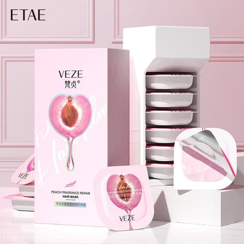 Máscara capilar sedosa hidratante Fanzhen Peach melhora o condicionador hidratante seco e áspero