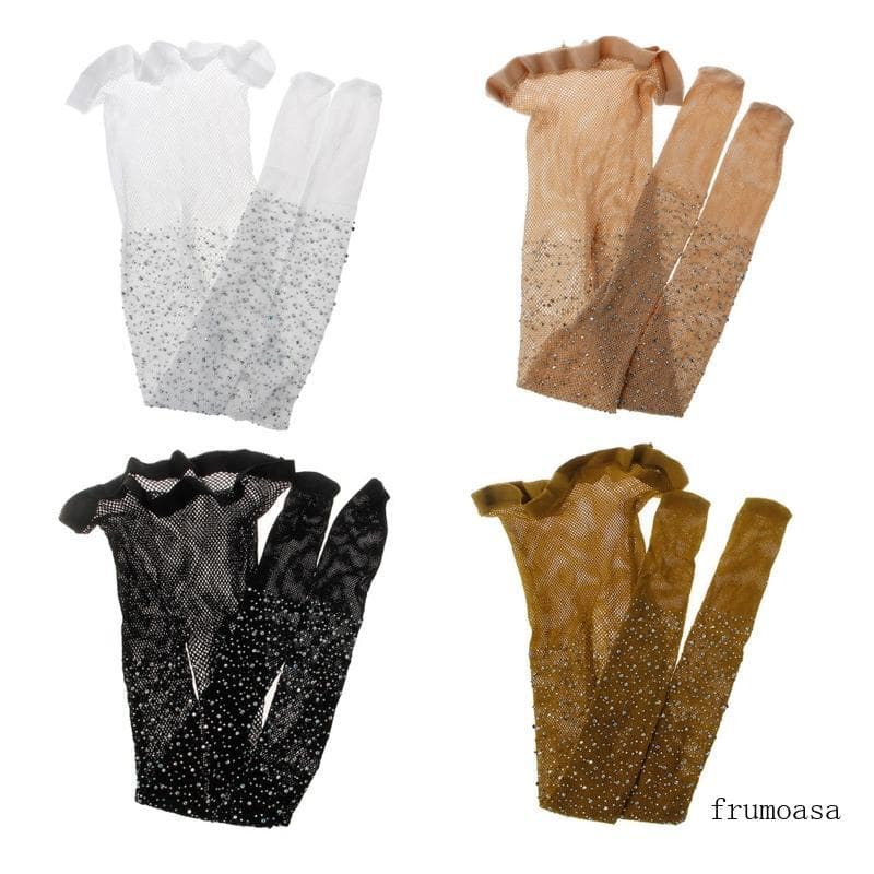 Fru Baby Fishnet Meias Meia-Calça Caramelo Tez Branco Preto