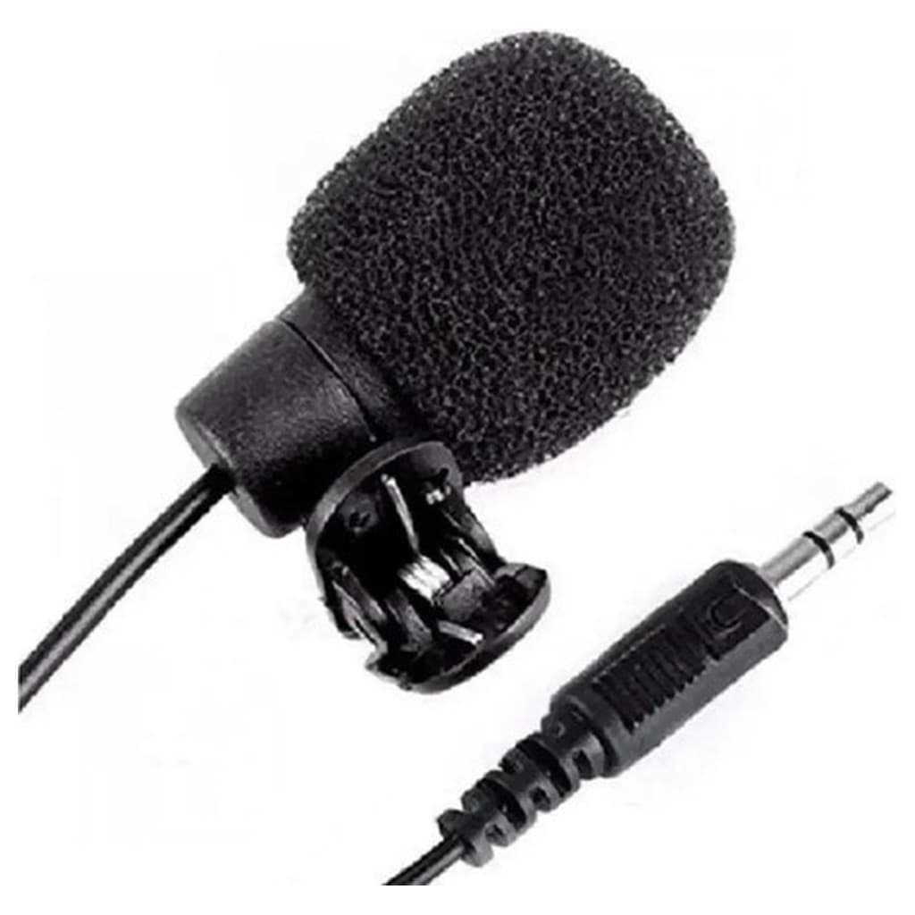 Microfone Lapela Tomate MP-018 P2 3.5mm para Celular PC YouTube Podcast Gravacao Preto