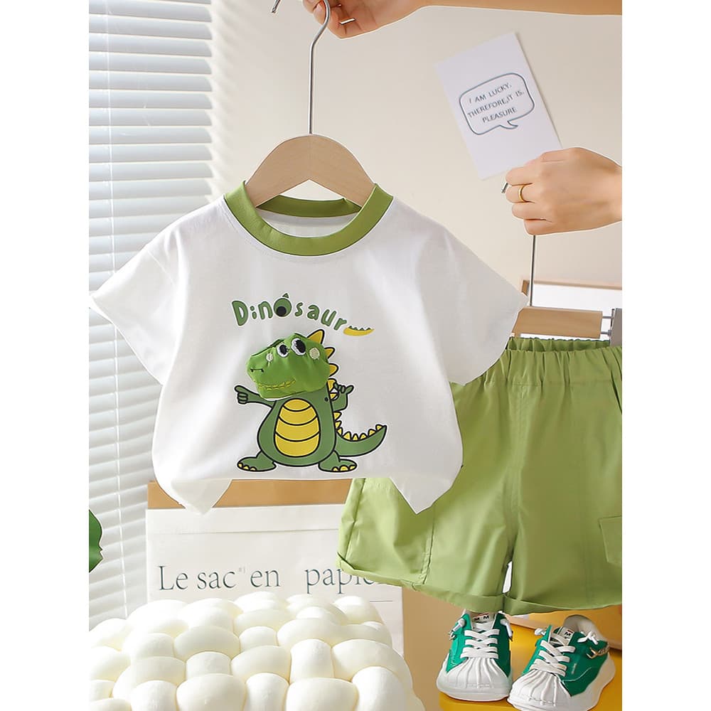 Roupas de verão para bebês, roupas divididas de manga curta, roupas da moda para meninos, roupa de rua de verão, terno d