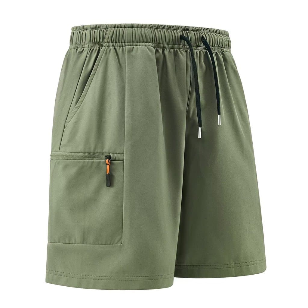 Verão fino macacão Shorts masculino solto em linha reta respirável confortável na moda grande bolso praia calças esporti