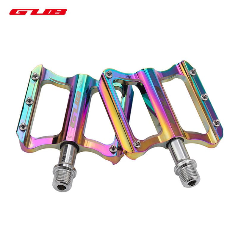 GUB pedal de bicicleta dobrável, ultraleve, liga de alumínio, antiderrapante, Universal, rolamento de bicicleta de estra