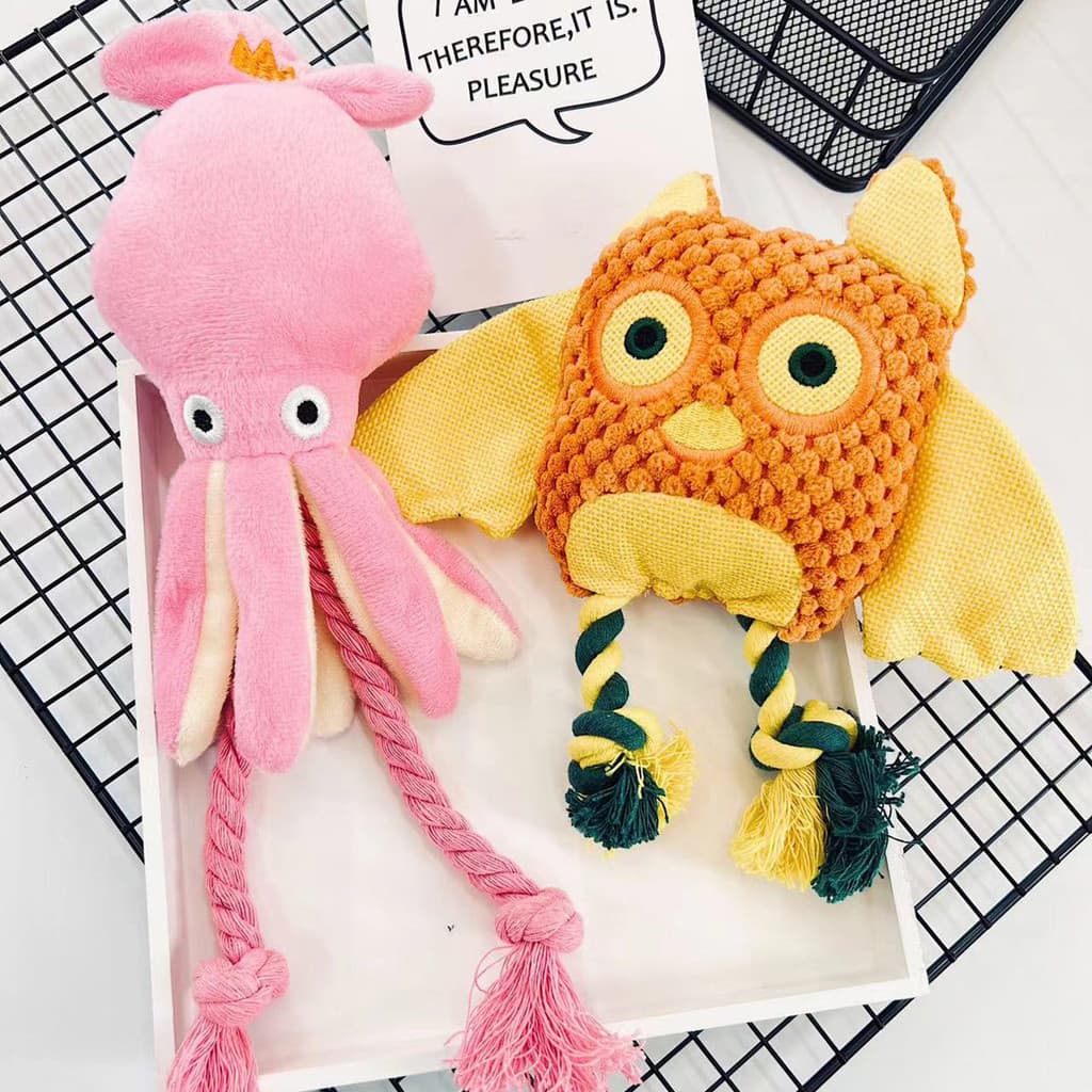 Brinquedo de pelúcia para animais de estimação transfronteiriço, gato, cachorro, núcleo de milho, pelúcia, brinquedo int