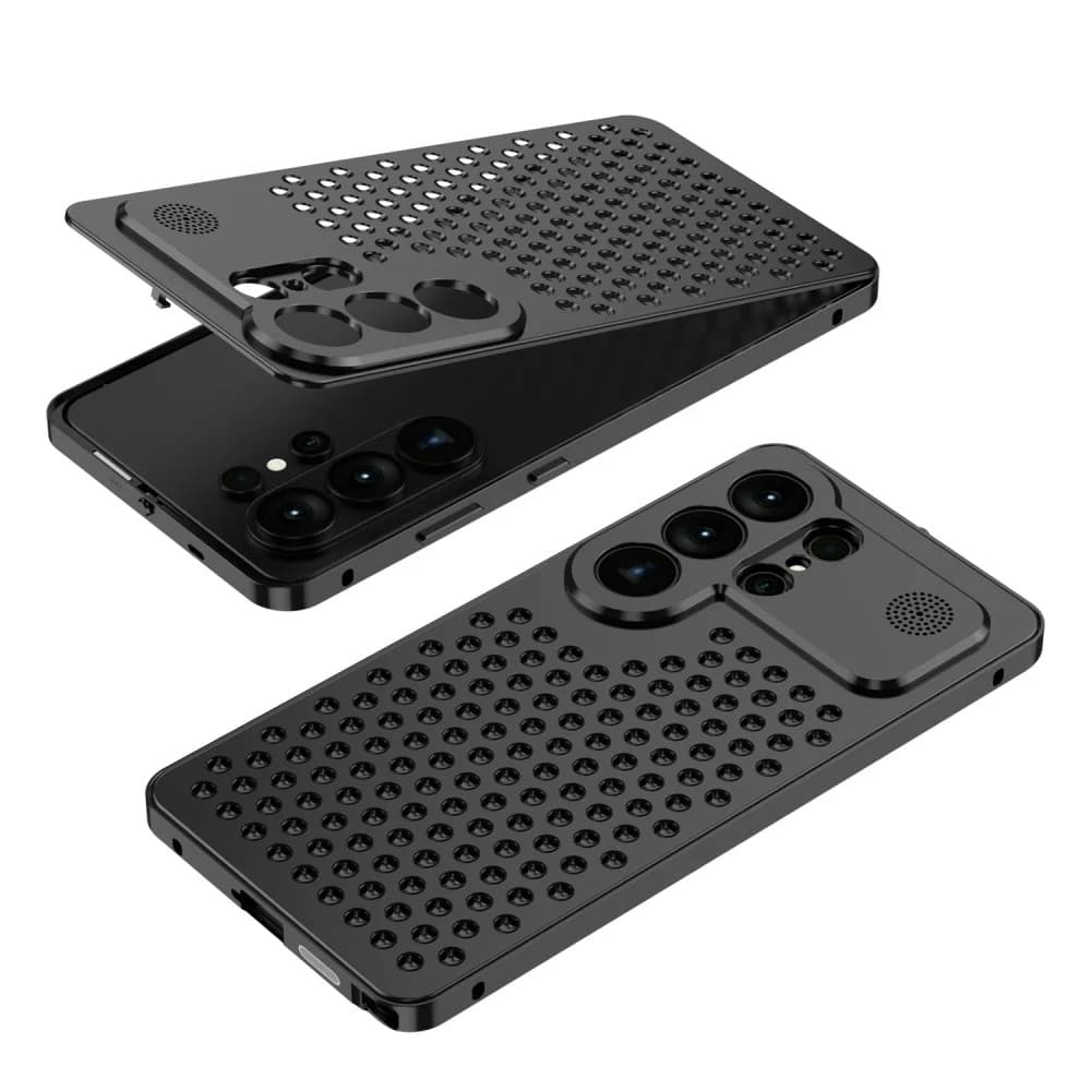 Metal Dissipação De Calor Caso Cor Sólida Para Samsung Galaxy S26 Ultra S25 S24 S23 Refrigeração Capa À Prova De Choque