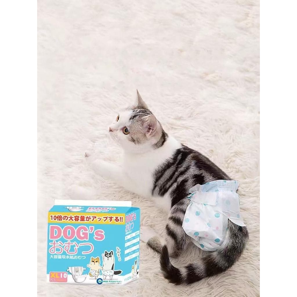 Fraldas especializadas para gatos e cães, previnem vazamento de urina durante o período menstrual, eliminam odores, fáce