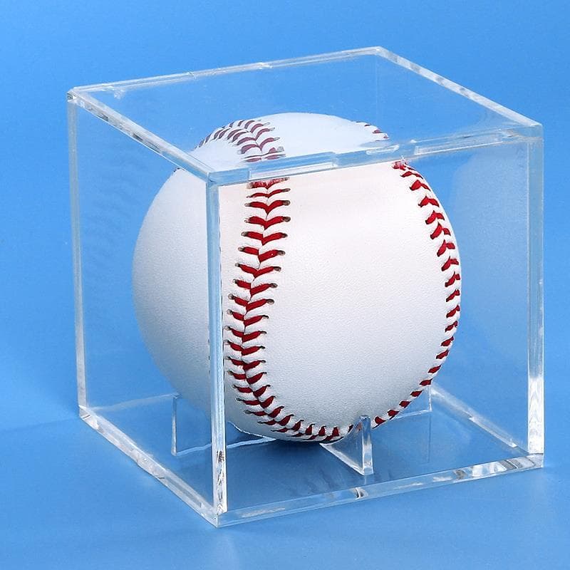 Caixa de exibição de beisebol transparente acrílica caixa de coleção de Base Anti-poeira caixa decorativa de plástico à